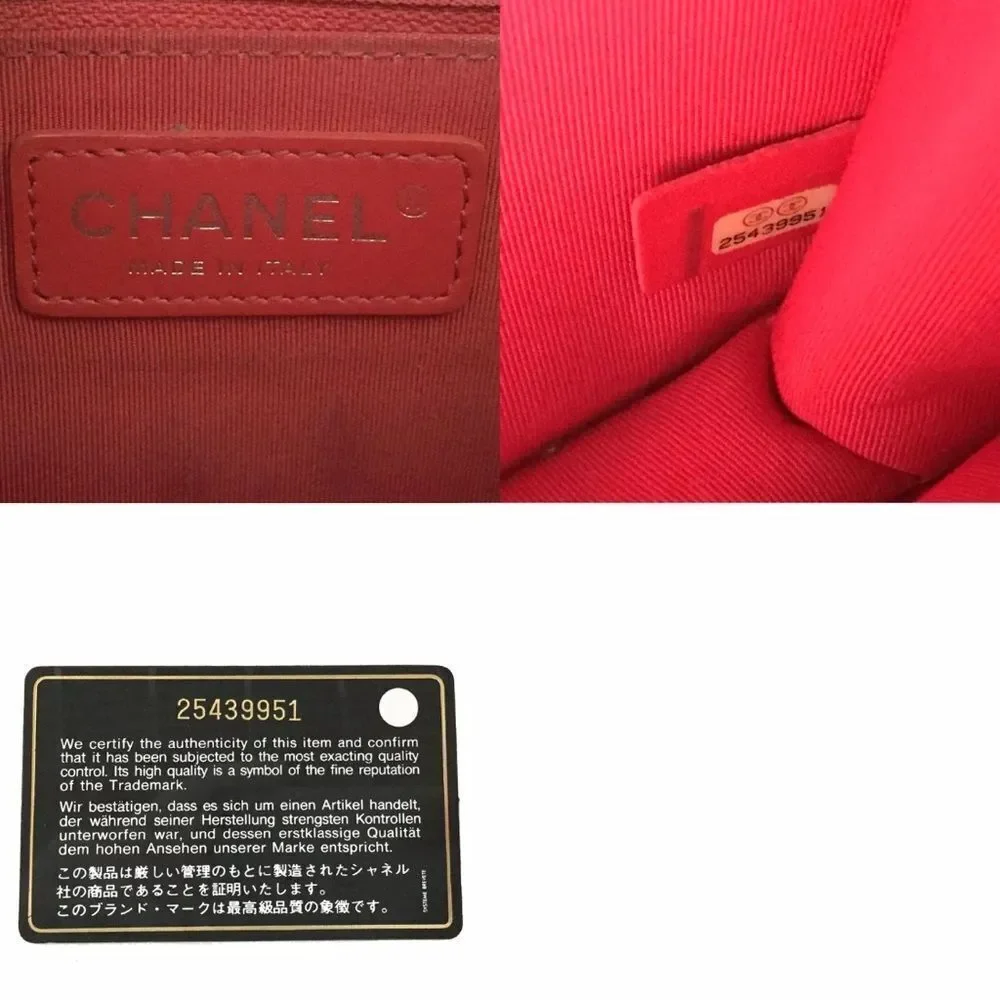 Auth Chanel Tramezzo Box Flap Double CC Logo Calfskin Chain Shoulder Bag Red - Picture 8 of 11